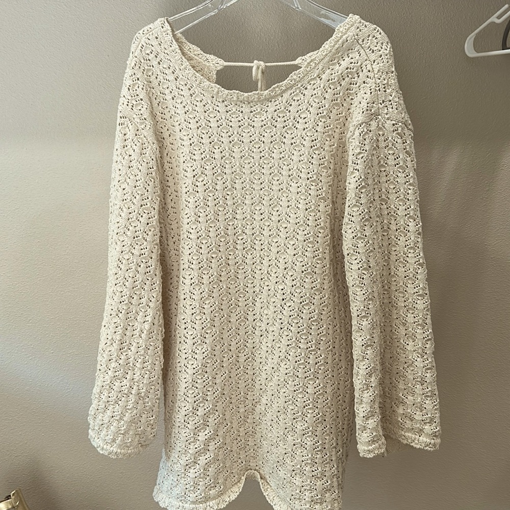 NWT H & M knit cover up - soft beige